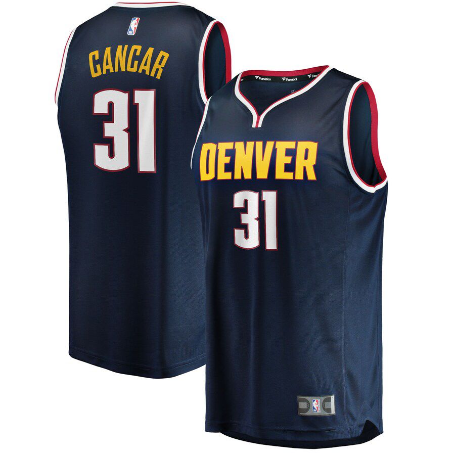 Men Denver Nuggets #31 Vlatko Cancar Fanatics Branded Navy Fast Break Replica NBA Jersey->denver nuggets->NBA Jersey